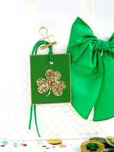 Load image into Gallery viewer, Shamrock Tag, Gold Glitter
