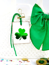 Load image into Gallery viewer, Shamrock Tag, Green Foil
