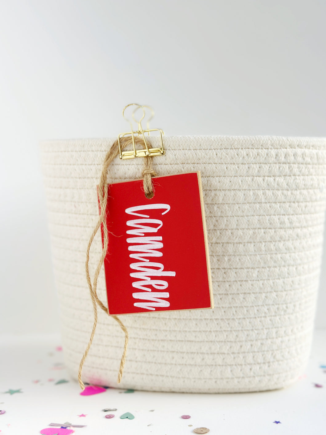 *NEW* Valentine Red Initial Tag