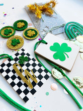 Load image into Gallery viewer, Shamrock Tag, Green Foil
